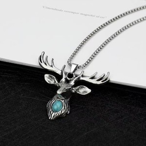 Collana <span class=keywords><strong>con</strong></span> Ciondolo Antilope Hip-hop di Tendenza per Uomo, Collane Personalizzate <span class=keywords><strong>con</strong></span> Animali, Catena per Maglione, Gioielli <span class=keywords><strong>Maschili</strong></span> - Product Image 3