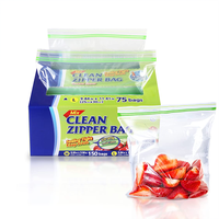 Sacs en poly à fermeture éclair en plastique transparent transparent de haute qualité de qualité alimentaire avec sacs à fermeture à glissière refermables