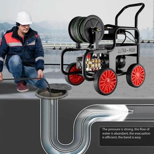<span class=keywords><strong>Machine</strong></span> de nettoyage de canalisations électrique portative à roues avec enrouleur de <span class=keywords><strong>tuyau</strong></span> pour les canalisations résidentielles - Product Image 4