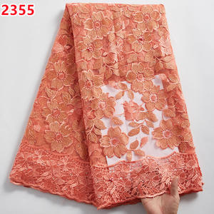 2355 Tela <span class=keywords><strong>de</strong></span> encaje nigeriana al por mayor con lentejuelas bordadas, tela <span class=keywords><strong>de</strong></span> encaje francés <span class=keywords><strong>de</strong></span> gran venta 2022 para vestido <span class=keywords><strong>de</strong></span> novia <span class=keywords><strong>de</strong></span> mujer - Product Image 3