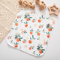 Serviette carrée en gaze de coton froissée réutilisable à 6 couches, à bords renforcés, pour bébé (linge d'épaule et bavoir anti-bave), et lingette douce pour enfants