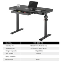 Vente chaude Table Intelligente Moteur Unique Électrique Ergonomique Debout Hauteur Réglable Bureau Avec Tiroir Ports USB Bureau À Domicile UK Canada