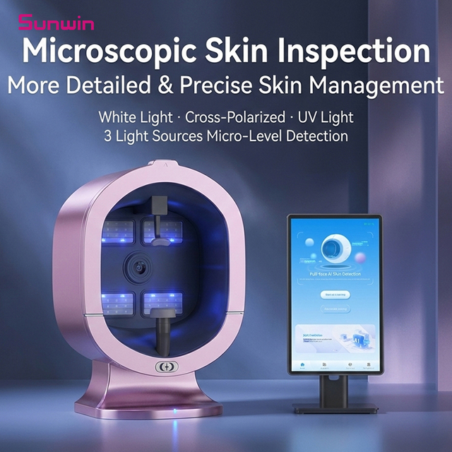 CE Certified 3D AI Facial Skin Scanner Smart Magic Mirror for Wrinkle, Acne & Skin Analysis, Professional Esthetician Machine