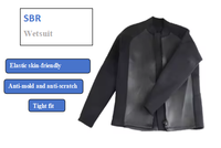 Combinaison personnalisée pour hommes/femmes 1mm 1.5mm en néoprène CR tissu manches longues chemise de surf veste chaude confortable natation sports nautiques
