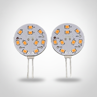 Ampoule LED sans scintillement 10-30VDC 2.2W D31.5mm G4 à broches latérales et centrales, blanc chaud et blanc froid, pour hôtel