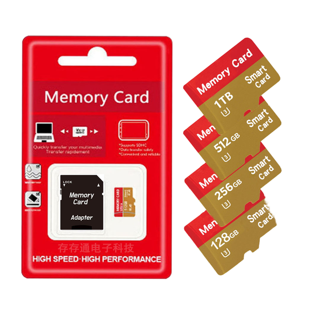 Industrial Grade 64GB/128GB Class 10 TF Card Original Factory Memory SD High Compatibility for Speed for MP3 Plastic Memory Card