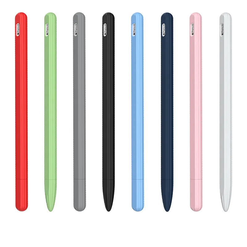 Protective Striped Soft Silicone Cover For Apple Pencil Case 2