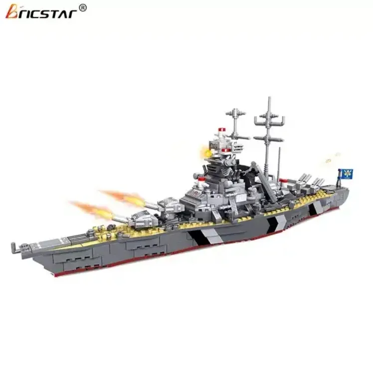 Bricstar Diy aircraft carrier assembly model 548pcs aircraft carrier building blocks toys set