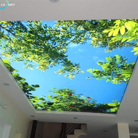 LeArt Petit Panneau Électrique de Plafond Film Décoratif 3D UV Imprimé Tissu de Plafond Extensible en PVC à Dubaï