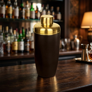 Mayur Exports - Juego de Coctelera Mini Duradera de 500 ml, Acero Inoxidable con Acabado Negro Dorado, Modelo 7093, para Uso en el Hogar y en Bares - Product Image 2