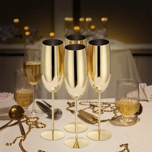 Flûte <span class=keywords><strong>à</strong></span> <span class=keywords><strong>champagne</strong></span> en acier inoxydable avec logo personnalisé, pour les célébrations de mariage, élégante <span class=keywords><strong>coupe</strong></span> <span class=keywords><strong>à</strong></span> <span class=keywords><strong>champagne</strong></span> en métal doré - Product Image 4