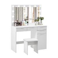 Ensemble de coiffeuse moderne avec miroir, table à maquillage, tables à miroir, designs de coiffeuse blanche, chambre à coucher