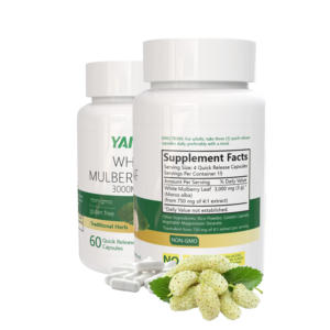 Yüksek kalite doğal beyaz dut yaprağı tozu kapsül 3000mg ekstra kan şekeri desteği OEM/ODM özel antioksidan yetişkinler - Product Image 3