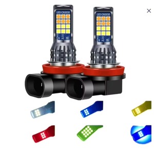 Luz antiniebla delantera LED Golden Eye, bombilla estroboscópica de doble color 24SMD, resistente al agua y a los golpes. Pieza de reacondicionamiento para automóvil compatible con H11 9006 881 H3 <span class=keywords><strong>H8</strong></span> - Product Image 3
