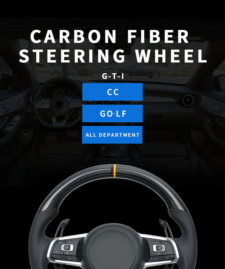 GT-I carbon fiber steering wheel assembly for VW Polo CC Golf 7 Pass-at MK6 modification Steering Wheel
