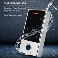 Contrôle d'accès intelligent pour porte avec lecteur d'empreintes digitales biométrique, carte RFID, sortie Wiegand, étanche IP66, autonome, un relais, avec application Tuya
