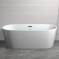 Baignoire autoportante avec tablier pour la salle de bain, pas cher, Spa intérieur, baignoire à bord fin ovale