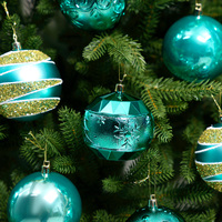 Boules de Noël en gros pour la décoration de l'arbre de Noël, 24 pièces, boules brillantes en plastique à suspendre, décorations de fête de Noël, ornements pour l'arbre de Noël