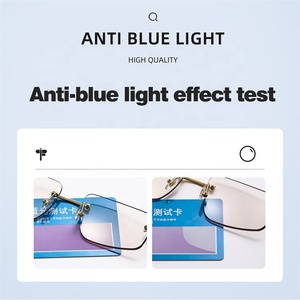 Gafas clásicas poligonales para hombre, sin montura, con lentes fotocromáticas, bloqueo de luz azul, protección UV400 para computadora, para exteriores e interiores. - Product Image 4