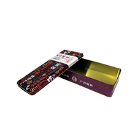 Boîte en métal rectangulaire pour biscuits au chocolat / Boîte en métal de qualité alimentaire avec design personnalisé