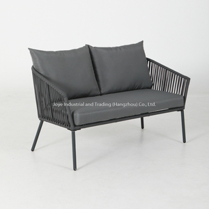 Leisure <b>Outdoor</b> Rope Lounge Set With Coffee Table Metal Frame With Powder Coating Garden Courtyard Patio Furniture - Product Image 2