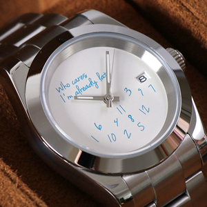MINUTETIME Qui se soucie Je suis déjà en retard NH35 Montre 39mm Mouvement mécanique automatique Cadran Nh35 Montre-bracelet saphir étanche - Product Image 3