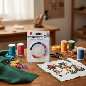 เข็มปักผ้ารูปลูกแพร์สี Aguja Perla 24 ชิ้น สำหรับงานปักครอสติช - Product Image 3