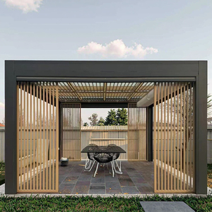 Padiglione in alluminio a energia solare resistente al vento e termoisolante per barbecue - Product Image 1