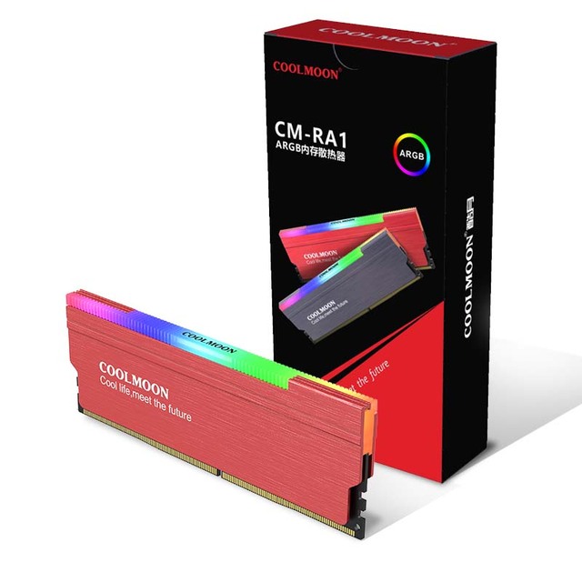 Top Fashion COOLMOON Gaming Computer Pc Accessories 5V RGB Ram Cooler Heatsink 3PIN Highly Compatible Memory Cooling Shell