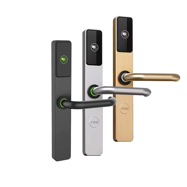 Electronic Hotel Digital Smart Key IC Card Free SDK New Arrived Stainless Steel Security Door Lock for Aluminum/Steel Doors