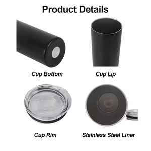 Popular Taza de Acero Inoxidable Recta para Sublimación por Transferencia de Calor, Regalo Promocional para Coche, Fiesta, Viaje - Product Image 2