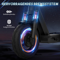 Trottinette électrique à deux roues RCB EV10Z (ABE) EU 2025, 250W, avec contrôle par application, étanche, batterie au lithium 36V, en alliage d'aluminium, pliable, autonomie 40-60km