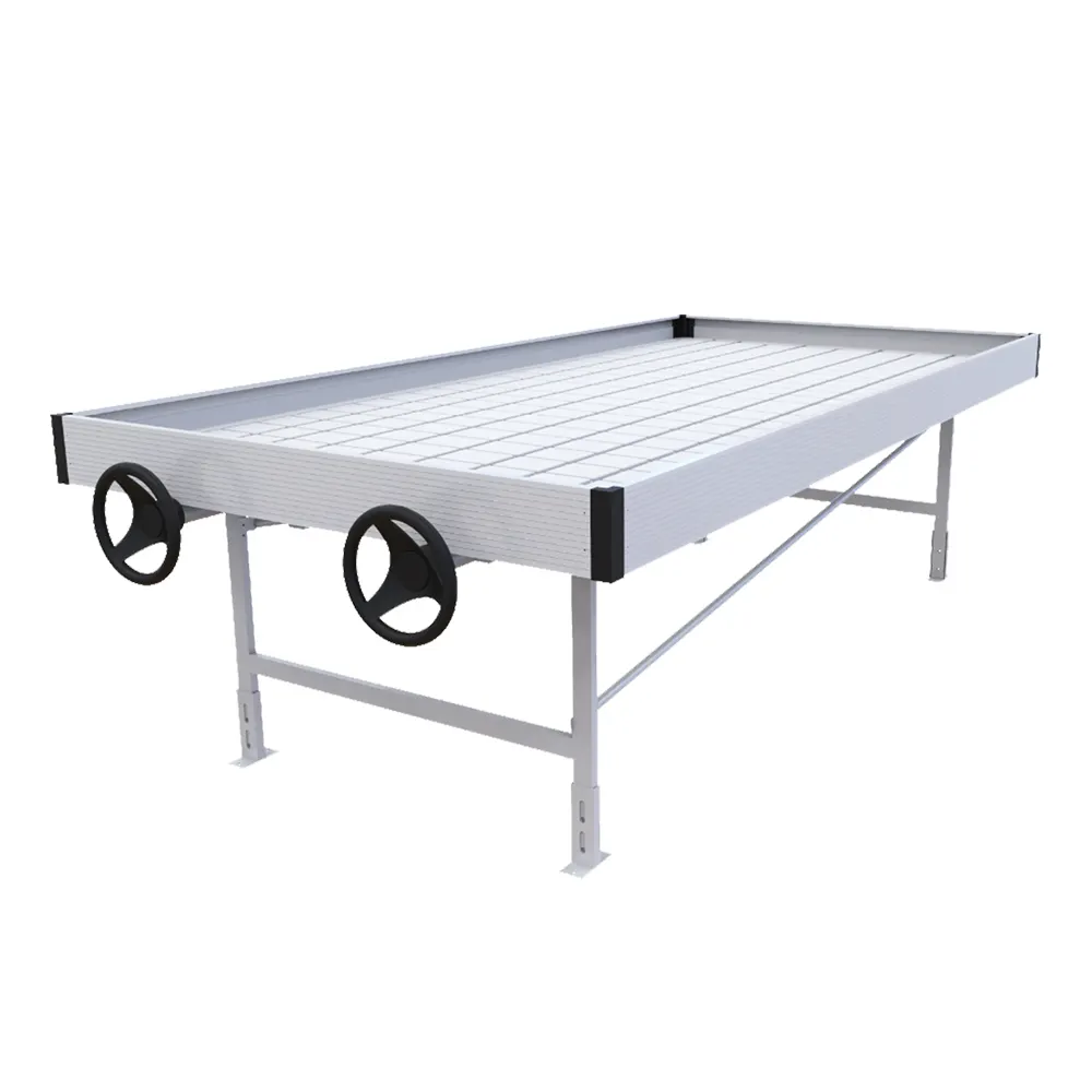 Hydroponic Rolling Benches For Commercial Greenhouse Grow Table