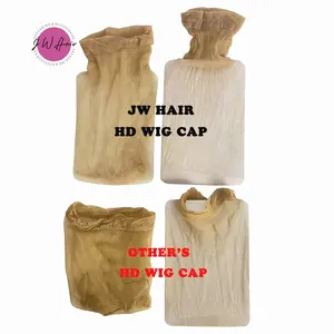 Heißester Verkauf Hochwertige Strumpf kappe Benutzer definierte Perücke Glatze Dünne transparente Kappe Mit LOGO-Paket