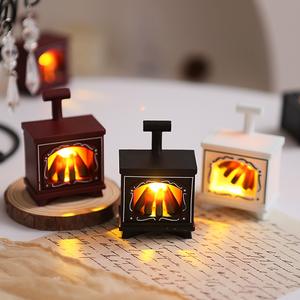 Mini LED Artificial Fireplace Ornament Lamp Creative Glowing Retrodigital <b>Candle</b> Lamp for Home Decor Christmas Decorations - Product Image 1