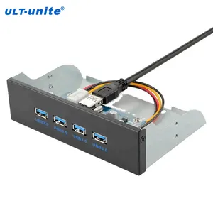 ULT להתאחד 4 יציאות USB 3.0 Custom חלקי מחשב 5.25 אינץ פנל קדמי עם רכזת שבב