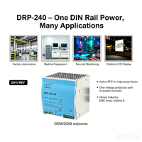 Alimentation industrielle sur rail DIN 240W 48V 10A, convertisseur AC/DC simple avec PFC, certifiée CE ROHS TUV pour l'automatisation
