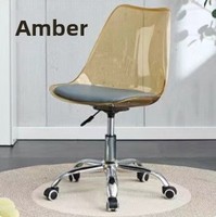 Sièges de couleur moderne de haute qualité en plastique transparent Chaises roulantes et rotatives réglables