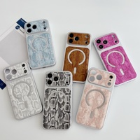 Vente en gros : Étui de téléphone ultra-fin en cuir PU pour 17 Air avec support magnétique électroplaqué et design antichoc