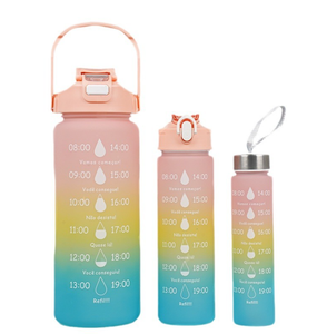 300-1800ml populaire réutilisable simplement moderne Portable en plastique PC meilleure paille à large bouche boire Yoga vie bouteille d'eau - Product Image 5