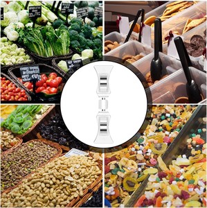 Porte-étiquettes suspendus en plastique transparent pour présentoirs de boulangerie, blanc, qualité alimentaire - Product Image 2