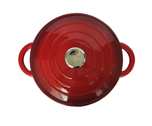 <span class=keywords><strong>Cocotte</strong></span> <span class=keywords><strong>en</strong></span> <span class=keywords><strong>fonte</strong></span> émaillée rouge 24 cm, personnalisée, antiadhésive, compatible four - Product Image 5