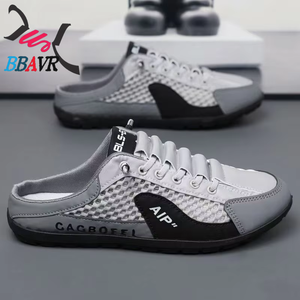 Chaussures d'été pour hommes, mules en maille à bout rond, respirantes, sans talon, nouveau style 2025, à enfiler facilement, style décontracté - Product Image 4
