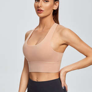 Pakaian Olahraga Wanita OEM, Bra Fitness Anti Guncangan High Impact Model Cross Back, Ukuran Plus S-3XL XL, Set Olahraga untuk Lari dan Latihan - Product Image 2
