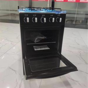 X 4 Gas Black Burner Vertical Cooktop With Built-in Oven, 60L Oven a Grid and Tray, Home <b>Stove</b> 60 Litre 4 Gas Black Gas - Product Image 5