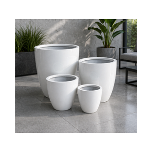 Pots à fleurs en fibre de verre de haute qualité pour plantes d'intérieur et d'extérieur, décoration de jardin moderne, légers, durables, bon prix, faible MOQ - Product Image 1