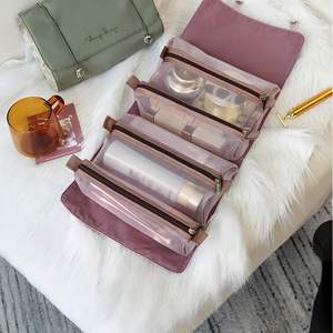 Nouvelle Trousse de Toilette Multifonctionnelle 4-en-1 Grande Capacité en Tissu Oxford, Portable avec Fermeture Éclair pour Voyage, Collection 2026 - Product Image 2