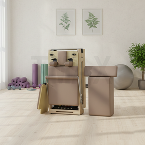 Reformer de Pilates Plegable Profesional con Marco de Madera de Arce, Equipo de Fitness para Ejercicios Corporales y Entrenamiento de Fuerza - Product Image 2