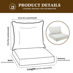 Coussin <span class=keywords><strong>de</strong></span> canapé d'extérieur moderne, imperméable, épais et rembourré <span class=keywords><strong>pour</strong></span> sièges et dossiers <span class=keywords><strong>de</strong></span> mobilier <span class=keywords><strong>de</strong></span> <span class=keywords><strong>jardin</strong></span> et <span class=keywords><strong>de</strong></span> terrasse - Product Image 3