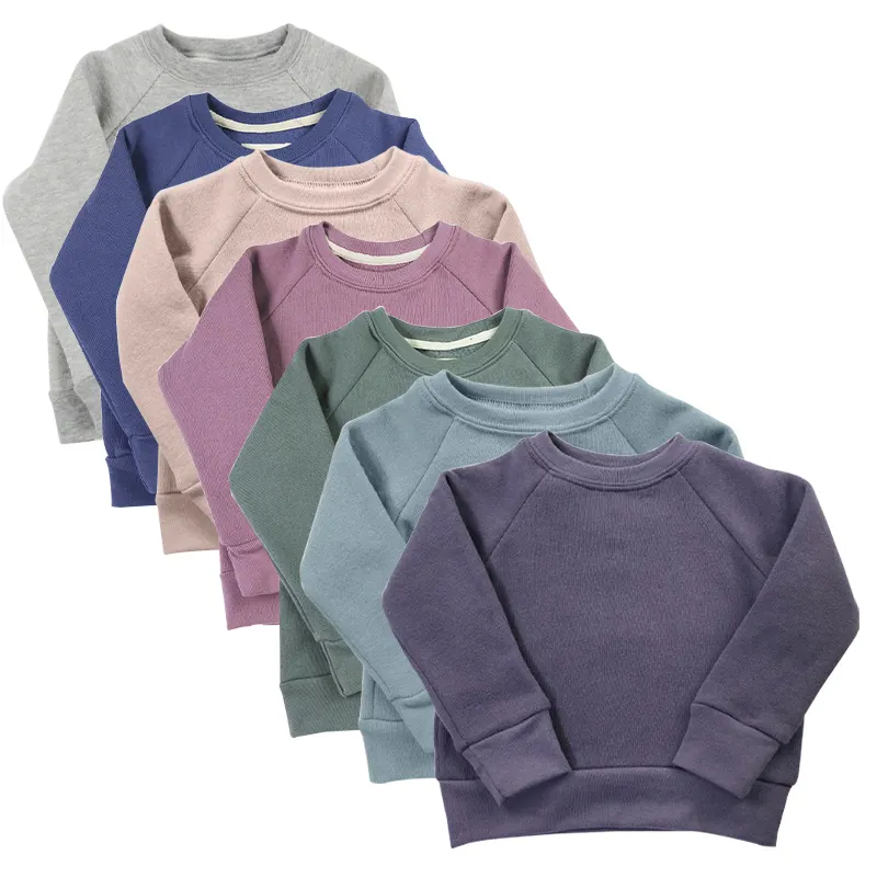 Felpe per neonati in cotone biologico maglione personalizzato per babi felpa felpa per neonati con scollo a girocollo per bambini vestiti sostenibili in bianco